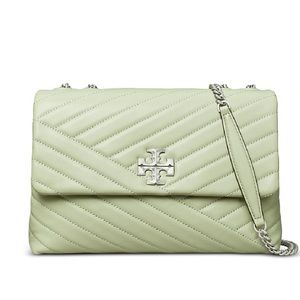 NWT Tory Burch Kira Chevron Convertible Shoulder Bag, Pine Frost, $598